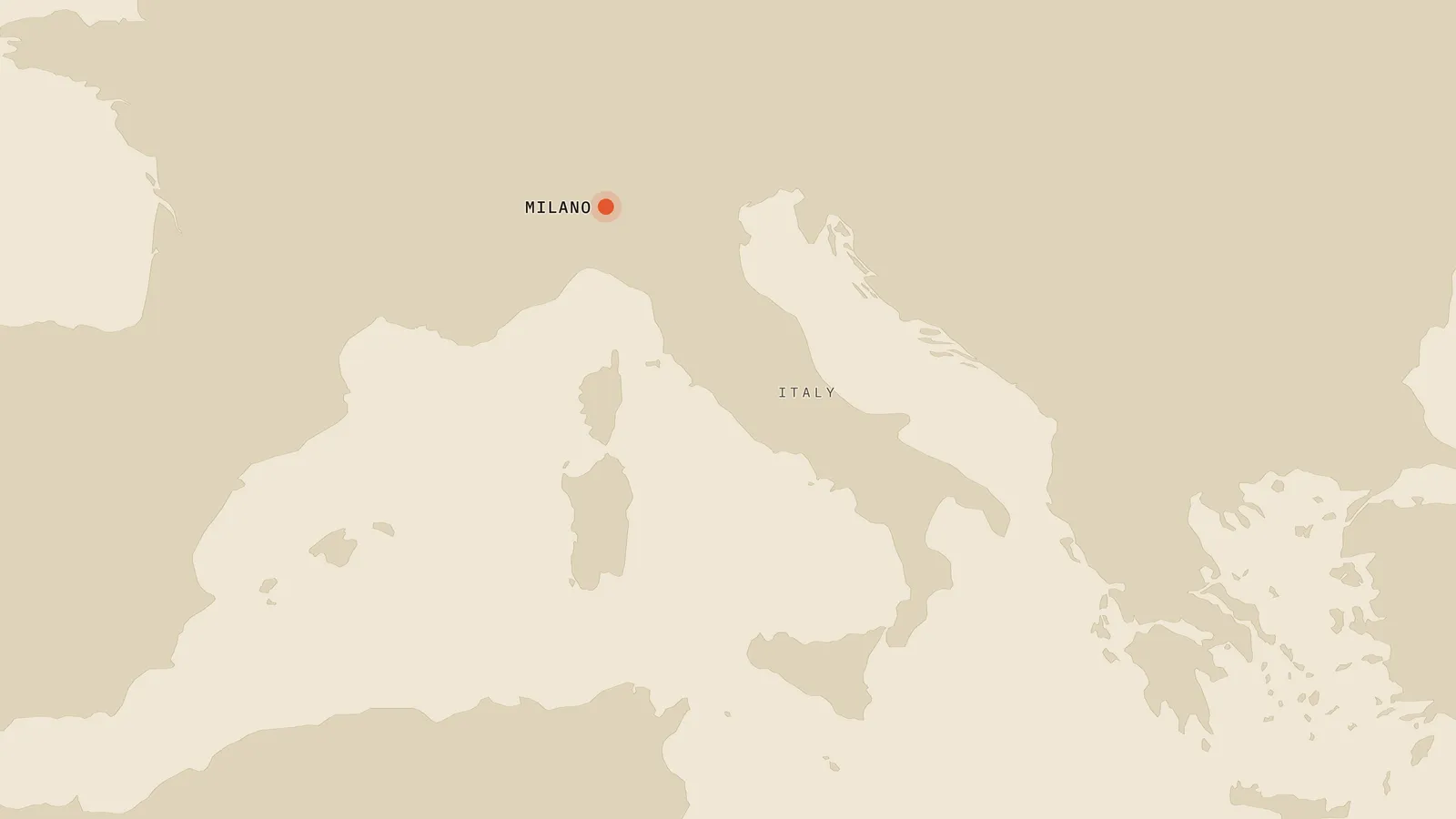 Route map of trip 8: Milano